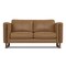Homeroots 62" Brown Leather Sofa 641138 - alternate 1