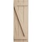 Ekena Millwork Rustic Three Board Joined Board-n-Batten Hand Hewn Faux Wood Shutters w/Z-Board, 16 1/2W x 82H, PR SHUBJZ16X82HHPR - alternate 17