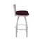 Holland Bar Stool Co Revelle 36in Swivel Extra Tall Bar Stool, Anodized Nickel Finish, Medium Back, Canter Bordeaux Seat 881 - alternate 10