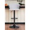Homeroots Light Gray and Black Fabric with Metal Swivel Adjustable Height Bar Chair 534429 - alternate 1