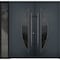 Vdomdoors Steel Double Doors Deux 6501 Anthracite Sidelight Exterior Window Stainless Inserts Single Modern P DEUX6501DEXD-BLK-RH-W72+16 x H80 - alternate 5