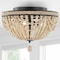 Jonathan Y Dune Wood Bead 15.25" 3-Light Bohemian Farmhouse Iron LED Semi Flush Mount, Oil Rubbed Bronze/Light T JYL9903A - alternate 9