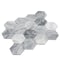 Apollo Tile Toscana 12x10 in. Light Gray Honed Calacatta Bluette Hexagon Mosaic Tile (4.38 sq ft/case) 5PK APLEML88G49HA - alternate 4