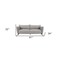 Homeroots 91" Gray Sofa With Black Legs 480923 - alternate 6