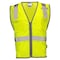 Dome75 Hi-Vis Safety Vest 4X/5X Class ANSI/ISEA 107-2020 Class 2 , Zippered Front Closure 2 Pockets DV1221 - alternate 1