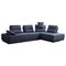 Homeroots Blue 100% Polyester Stationary L Shaped Two Piece Sofa And Chaise 473578 - alternate 1