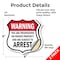 Signmission No Trespassing Shield Sign Warning You A, 6 inch X 6 inch, Vinyl Decal, 2PK SHI-D-2PACK-6-423 - alternate 4