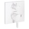 Hansgrohe Ecostat Pressure Balance Trim Square with Diverter in Matte White 15862701 - alternate 1