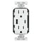 Leviton USB Receptacle, 15 A, White W5633-W - alternate 1