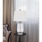 Homeroots 24" Nickel Metal Cylinder Table Lamp With White Empire Shade 524732 - alternate 6
