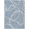 Homeroots 5' X 8' Denim Blue And Ivory Abstract Washable Indoor Outdoor Area Rug 597470 - alternate 7
