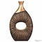 Uniquewise 19-Inch Black and Gold Farmhouse Vase - Decorative Piece for Boho Kitchen, Bedroom Table, Home QI004688.BK - alternate 1
