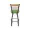 Holland Bar Stool Co Eleanor 36in Swivel Extra Tall Bar Stool with Bronze Finish, Medium Back and Graph Parrot Seat 880 - alternate 7