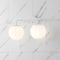 Jonathan Y Louis Parisian Globe 15" 2-Light Metal/Frosted Glass Modern Contemporary LED Vanity Light, White JYL3535D - alternate 8