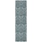 Homeroots 8' Runner Teal Damask Washable Non Skid Indoor Outdoor Runner Rug 563899 - alternate 7
