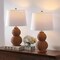 Jonathan Y Millie 23" Modern Coastal Woven Rattan Gourd LED Table Lamp, Dark Brown, 2PK JYL5704A-SET2 - alternate 9