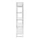 Homeroots 69" White Steel Five Tier Bookcase 544282 - alternate 3