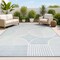Jonathan Y Nordby High-Low Geometric Arch Scandi Striped Light Blue/Cream 8 ft. x 10 ft. Area Rug SCN104F-8 - alternate 1