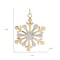 Homeroots Set of Two Gold And Silver Metal Snowflake Shaped Ornaments, 2PK 633350 - alternate 8