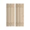 Ekena Millwork Rustic Three Board Spaced Board-n-Batten Knotty Pine Faux Wood Shutters, 17 1/2W x 54H, PR SHUBSS17X54KPPR - alternate 1