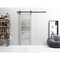 Sartodoors Slab Barn Door Panel Frosted Glass Grey 42x84 Solid Core Modern Interior QUADRO4002S-OAK-4284 - alternate 5