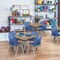 Regency Square Kee Adjustable Classroom Table W/ 4 Andy Stack Chairs, 30 in W, 30 in L, Noble Oak TB3030NOAPGY45NV - alternate 7