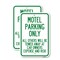 Signmission Motel Parking Only All Others Towed, 12'' X 18'' 2 Signs, Heavy Gauge Aluminum, 2PK A-1218-2PACK-23870 - alternate 1