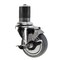 Service Caster 3.5'' SS Thermoplastic Rubber Swivel 1-1/2'' Expanding Stem Caster with Brake SCC-SSEX20S3514-TPRB-TLB-112 - alternate 1