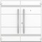 Vdomdoors Metal Double Doors Deux 1705 White Enamel Entry Modern Painted (W72xH96) Left hand Outswing DEUX1705DEXD-BEM-W72xH96-LH-O - alternate 4