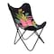 Homeroots 26" Black Tropical Butterfly Chair 556450 - alternate 1