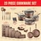 Bakken-Swiss 23-Piece Cookware Set, Gold Pots, Skillets, Bakeware, Reinforced Aluminum, Gas, Electric, Induction BKCWG23L - alternate 6