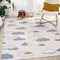 Jonathan Y Hedwig High-Low Youth Cloud Scandi Ivory/Blue 5 ft. x 8 ft. Indoor/Outdoor Area Rug SCN105C-5 - alternate 1