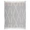 Homeroots 50" X 60" Black and Gray Woven Cotton Geometric Throw Blanket with Fringe 516541 - alternate 1