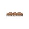 Homeroots 129" Chestnut Top Grain Leather Reclining Metal USB Sofa 720345 - alternate 8