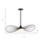 Homeroots 34" Black Aluminum Geometric Wavy LED Dimmable Outdoor Hanging Light 683460 - alternate 8