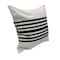 Homeroots Set of Two Black and White Striped Cotton Throw Pillows, 2PK 554561 - alternate 7