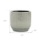 Homeroots 6in Gray Striped Ceramic Indoor Outdoor Round Pot Planter 487434 - alternate 4
