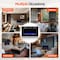 Edendirect 36.02-in W Black Wall mount LED Flat wall Electric Fireplace with Remote Control Included ZR-EF36 - alternate 9