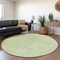 Homeroots 8' Lime Green Gray And Ivory Round Geometric Washable Indoor Outdoor Area Rug 594565 - alternate 7