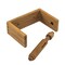 Homeroots Traditional Solid Teak Wall Mount Toilet Paper Holder 475854 - alternate 5