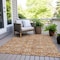 Homeroots 3' X 5' Copper Gray And Beige Floral Washable Indoor Outdoor Area Rug 595937 - alternate 9