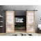 Sartodoors Sturdy Double Barn Door with Frosted Glass Oak 64x96 (2* 32x96) Solid Core Modern Interior QUADRO4002DB-DUB-6496 - alternate 1