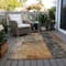 Homeroots 9' X 12' Copper And Black Abstract Washable Indoor Outdoor Area Rug 606072 - alternate 7