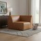 Homeroots 38" Sienna Leather Modular Sofa With Brown Legs 641035 - alternate 7