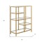 Homeroots 42" Brass Steel and Glass Five Tier Double Bookcase 527572 - alternate 8