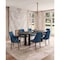 Manhattan Comfort 6-Piece Kara Dining Side and Arm Chairs in Blue 4-DC057-BL - alternate 1