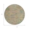 Homeroots 8' Green Teal Blue And Mauve Round Floral Medallion Washable Indoor Outdoor Area Rug 616618 - alternate 4