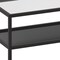 Homeroots 45" Clear And Black Glass And Steel Coffee Table With Shelf 520910 - alternate 8