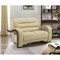 Homeroots 56in Beige And Dark Brown Faux Leather Love Seat 329516 - alternate 4