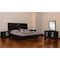 Homeroots Four Piece Wood Brown Solid Wood Bedroom Set With Mirror 343982 - alternate 6